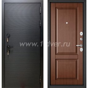 Входная дверь Бульдорс (Mastino) Trust MASS-90 черный матовый 9S-181, карамель 9SD-1 - черные металлические двери  с установкой