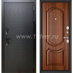 Входная дверь Бульдорс (Mastino) Trust MASS-90 черный матовый 9S-181, орех лесной 9SD-4 - черные металлические двери  с установкой