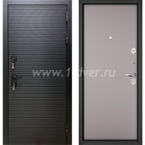 Входная дверь Бульдорс (Mastino) Trust MASS-90 черный матовый 9S-181, эмаль светло-серая 9S-100 - черные металлические двери  с установкой