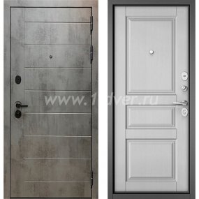 Входная дверь Бульдорс (Mastino) Trust MASS-90 бетон темный 9S-136, дуб белый матовый 9SD-2 - входные серые двери с установкой