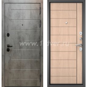 Входная дверь Бульдорс (Mastino) Trust MASS-90 бетон темный 9S-136, ясень ривьера крем 9S-136 - металлические двери 1,5 мм с установкой