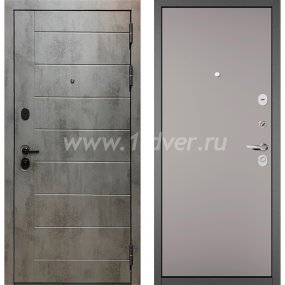 Входная дверь Бульдорс (Mastino) Trust MASS-90 бетон темный 9S-136, эмаль светло-серая 9S-100 - металлические двери 1,5 мм с установкой