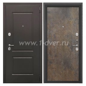 Входная дверь Интекрон Кампо венге структурый, гранж - входные коричневые двери с установкой