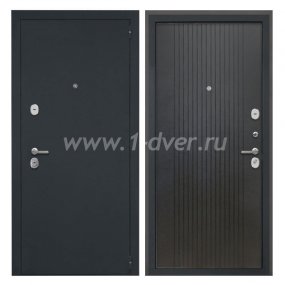 Входная дверь Интекрон Гектор черный шелк, лофт черный - антивандальные входные двери с установкой