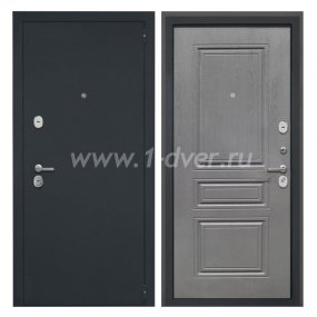 Входная дверь Интекрон Гектор черный шелк, ФЛ-243-м графит вуд дуб - толстые входные двери с установкой