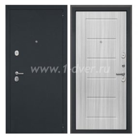 Входная дверь Интекрон Гектор черный шелк, ФЛ-39 сандал белый - взломостойкие входные двери с установкой