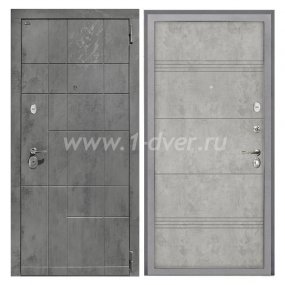 Входная дверь Интекрон Спарта New Грей бетон темный, бетон светлый - металлические двери 1,5 мм с установкой