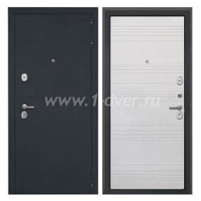 Входная дверь Интекрон Колизей черный шелк, ФЛ-316 белый ясень - входные двери Йошкар Ола с установкой