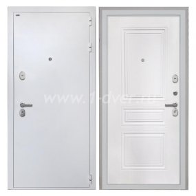 Входная дверь Интекрон Колизей белая шагрень, ФЛ-243-м белая матовая - входные двери модерн с установкой