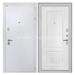 Входная дверь Интекрон Колизей белая шагрень, КВ-2 белая матовая - входные двери цвета шагрень белая с установкой
