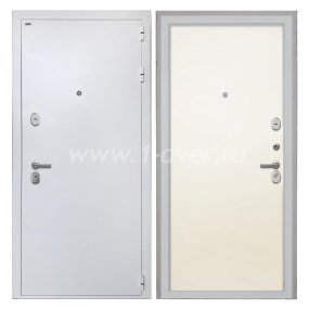 Входная дверь Интекрон Колизей белая шагрень, силк жасмин - одностворчатые металлические двери с установкой