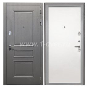 Входная дверь Интекрон Брайтон графит вуд дуб, силк сноу - металлические двери 1,5 мм с установкой