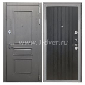 Входная дверь Интекрон Брайтон графит вуд дуб, лофт черный - металлические двери 1,5 мм с установкой