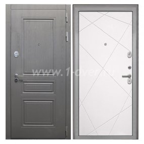 Входная дверь Интекрон Брайтон графит вуд дуб, Лучи-М милк - металлические двери 1,5 мм с установкой