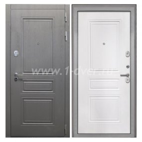 Входная дверь Интекрон Брайтон графит вуд дуб, ФЛ-243-м белая матовая - цветные входные двери с установкой