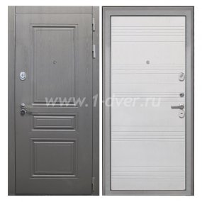 Входная дверь Интекрон Брайтон графит вуд дуб, ФЛ-316 белый ясень - металлические двери 1,5 мм с установкой