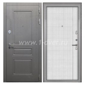 Входная дверь Интекрон Брайтон графит вуд дуб, В-07 лофт белый - металлические двери 1,5 мм с установкой