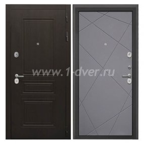 Входная дверь Интекрон Брайтон тиковое дерево, Лучи-М графит - входные двери на заказ с установкой