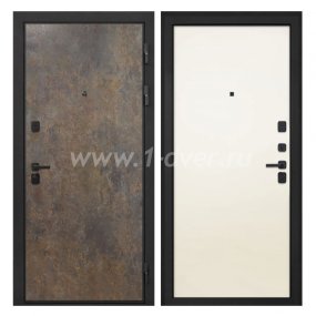 Входная дверь Интекрон Профит гранж, силк жасмин - входные серые двери с установкой