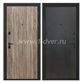 Входная дверь Интекрон Профит дуб турин, лофт черный - одностворчатые металлические двери с установкой