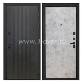 Входная дверь Интекрон Профит лофт черный, мрамор светлый - входные двери модерн с установкой