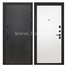 Входная дверь Интекрон Профит лофт черный, силк сноу с установкой