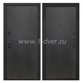 Входная дверь Интекрон Профит лофт черный, лофт черный - черные металлические двери  с установкой