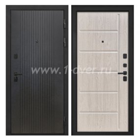 Входная дверь Интекрон Профит лофт черный, ФЛ-102 сосна белая - входные двери модерн с установкой