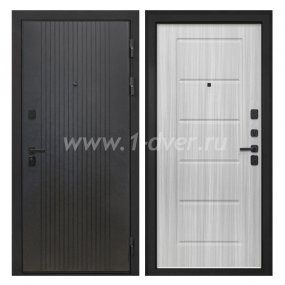 Входная дверь Интекрон Профит лофт черный, ФЛ-39 сандал белый - входные двери в здание с установкой