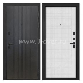 Входная дверь Интекрон Профит лофт черный, В-07 лофт белый - черные металлические двери  с установкой