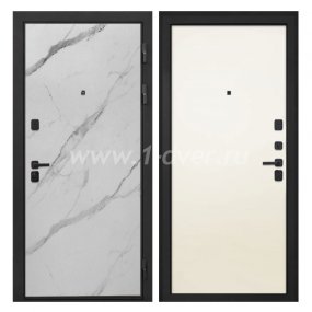 Входная дверь Интекрон Профит мрамор арктик, силк жасмин - входные двери модерн с установкой