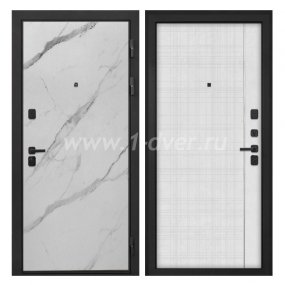 Входная дверь Интекрон Профит мрамор арктик, В-07 лофт белый - цветные входные двери с установкой