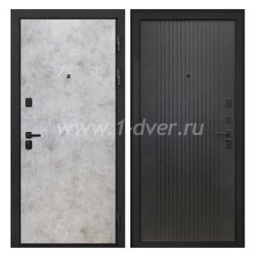 Входная дверь Интекрон Профит мрамор светлый, лофт черный - входные двери Йошкар Ола с установкой