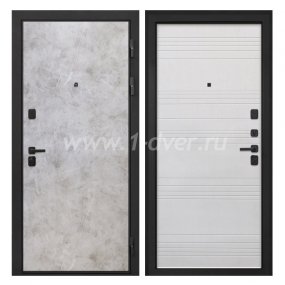 Входная дверь Интекрон Профит мрамор светлый, ФЛ-316 белый ясень - входные двери модерн с установкой