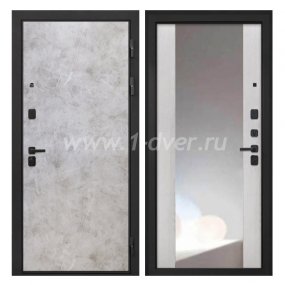 Входная дверь Интекрон Профит мрамор светлый, ФЛЗ-516 сосна белая, зеркало с установкой