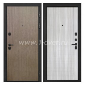 Входная дверь Интекрон Профит шпон венге коричневый, В-07 сандал белый - одностворчатые металлические двери с установкой