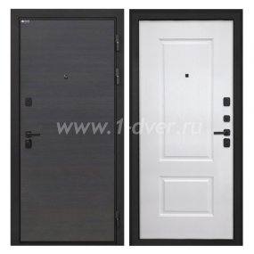 Входная дверь Интекрон Профит эковенге поперечный, КВ-2 белая матовая - узкие входные двери с установкой