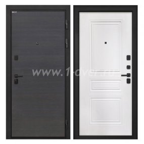 Входная дверь Интекрон Профит эковенге поперечный, ФЛ-243-м белая матовая - входные двери в здание с установкой