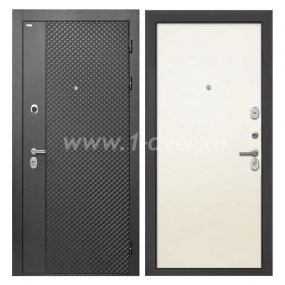 Входная дверь Интекрон Олимпия лофт черный, силк жасмин - теплые входные двери с установкой