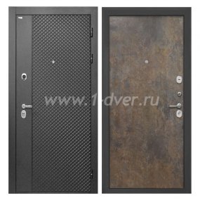 Входная дверь Интекрон Олимпия лофт черный, гранж - входные двери Йошкар Ола с установкой