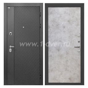 Входная дверь Интекрон Олимпия лофт черный, мрамор светлый - входные двери Йошкар Ола с установкой
