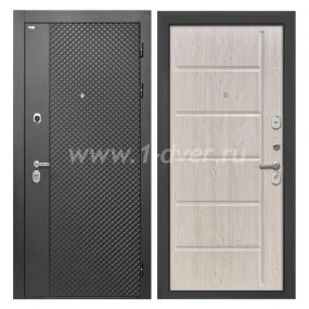 Входная дверь Интекрон Олимпия лофт черный, ФЛ-102 сосна белая - входные двери 80 см с установкой
