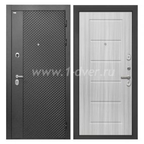 Входная дверь Интекрон Олимпия лофт черный, ФЛ-39 сандал белый - наружные металлические утепленные двери с установкой