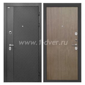 Входная дверь Интекрон Олимпия лофт черный, шпон венге коричневый - входные двери Йошкар Ола с установкой