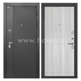 Входная дверь Интекрон Олимпия лофт черный, В-07 сандал белый - наружные металлические утепленные двери с установкой