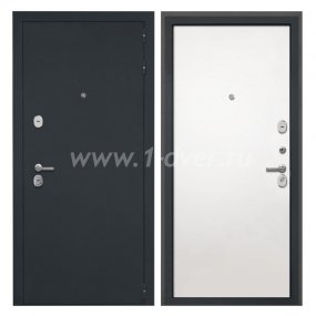 Входная дверь Интекрон Греция черный шелк, силк сноу - входные двери с шумоизоляцией с установкой