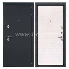 Входная дверь Интекрон Греция черный шелк, дуб сильвер поперечный - качественные входные металлические двери (цены) с установкой