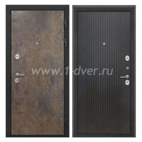 Входная дверь Интекрон Сицилия Remix гранж, лофт черный - теплые входные двери с установкой