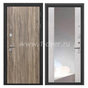 Входная дверь Интекрон Сицилия Remix дуб турин, ФЛЗ-516 сосна белая, зеркало - качественные входные металлические двери (цены) с установкой