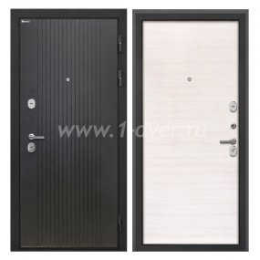 Входная дверь Интекрон Сицилия Remix лофт черный, дуб сильвер поперечный - элитные входные двери с установкой